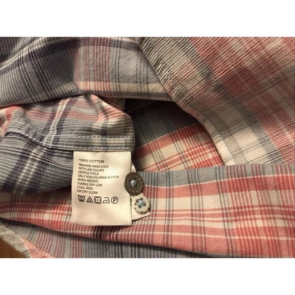 Tommy Bahama Men's Big and Tall 3XB Denimblau Coastline Cord Carmel Plaid Shirt - Picture 5 of 5